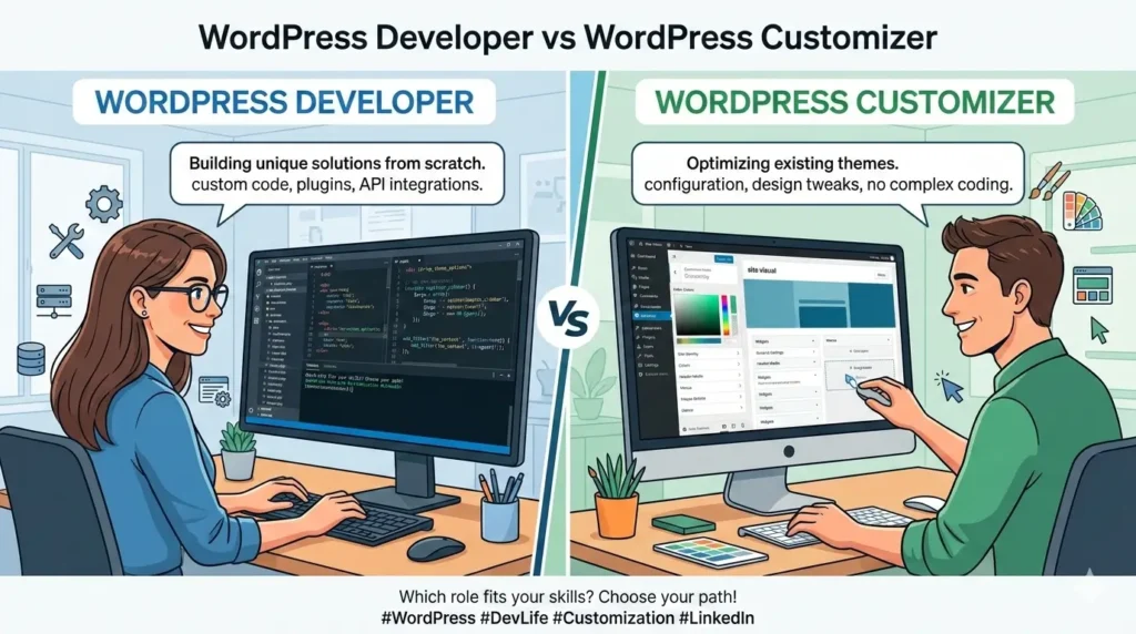 wordpress developer vs designer